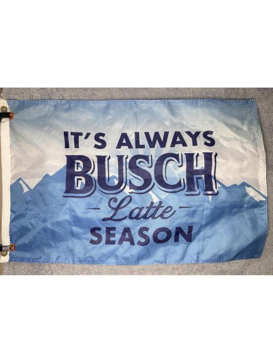 Busch Light Other - Busch Latte Flag Its Always Busch Latte Season Beer Banner Man Cave Sign 2x3